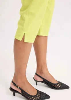 bonprix Hosen|Bekleidung·Kleider^Capri-Hose mit Bequembund zitrusgelb