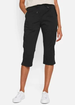 bonprix Bekleidung·Kleider|Hosen^Caprihose mit Bindeband schwarz
