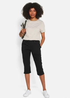 bonprix Bekleidung·Kleider|Hosen^Caprihose mit Bindeband schwarz