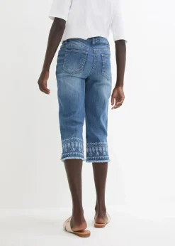 bonprix Bekleidung·Shirts & Tops|Jeans^Capri-Jeans blue bleached