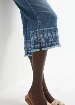 bonprix Bekleidung·Shirts & Tops|Jeans^Capri-Jeans blue bleached