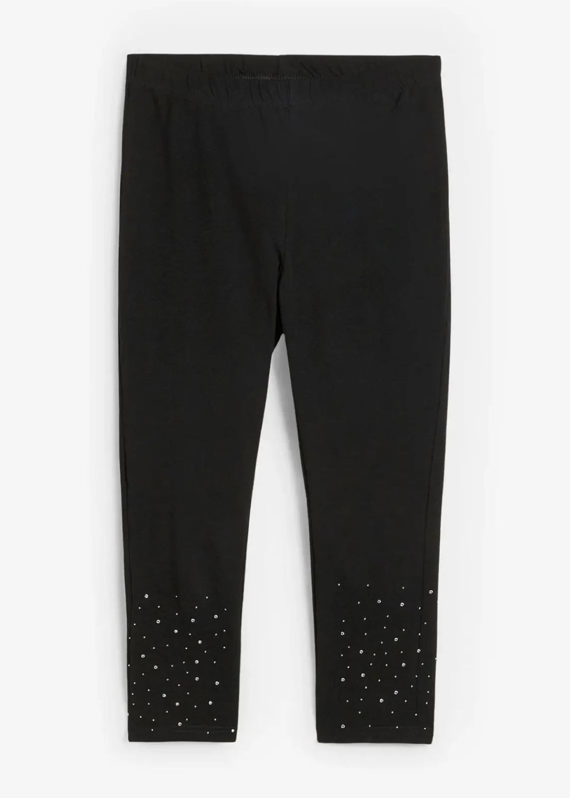bonprix Hosen^Capri-Leggings aus Baumwoll-mix schwarz/silber