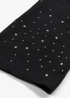 bonprix Hosen^Capri-Leggings aus Baumwoll-mix schwarz/silber