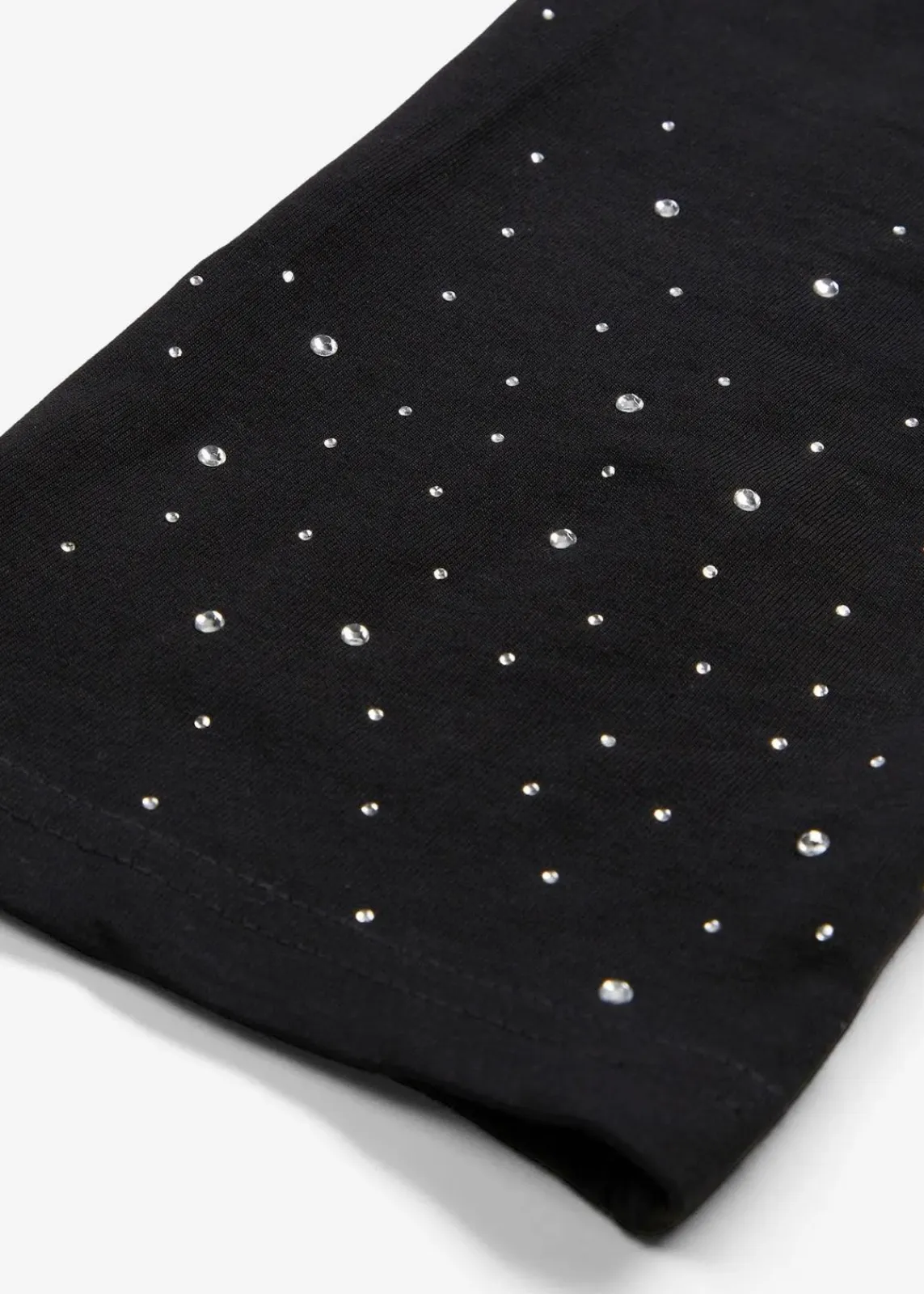 bonprix Hosen^Capri-Leggings aus Baumwoll-mix schwarz/silber