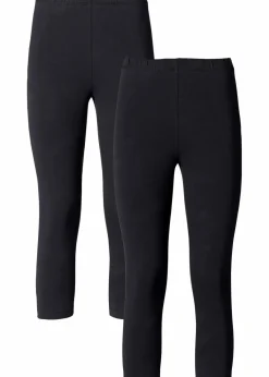 bonprix Hosen|Basics^Capri-Leggings (2er-Pack) schwarz+schwarz
