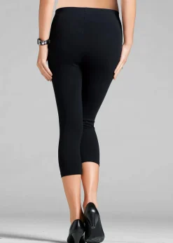 bonprix Hosen|Basics^Capri-Leggings (2er-Pack) schwarz+schwarz