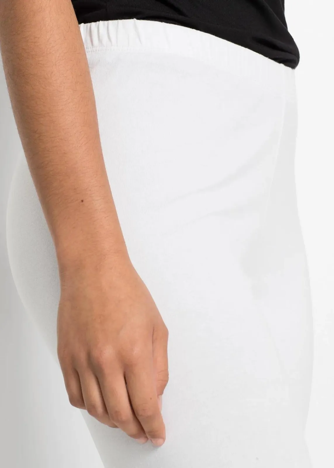 bonprix Hosen|Basics^Capri-Leggings (2er-Pack) weiss+schwarz