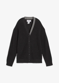 bonprix Bekleidung·Umstandsmode|Bekleidung·Jeans^Cardigan aus reiner Baumwolle anthrazit meliert/grau meliert