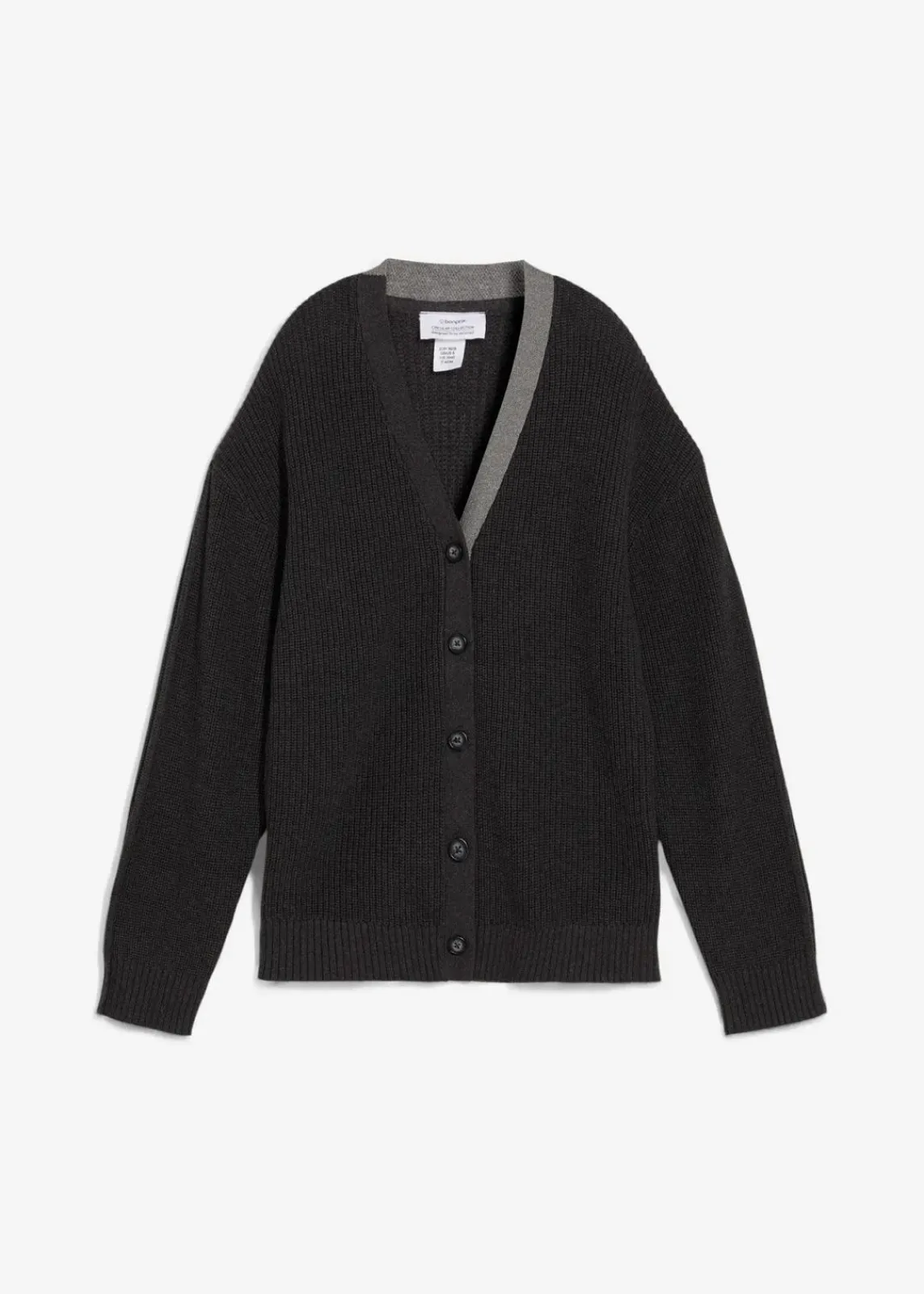 bonprix Bekleidung·Umstandsmode|Bekleidung·Jeans^Cardigan aus reiner Baumwolle anthrazit meliert/grau meliert
