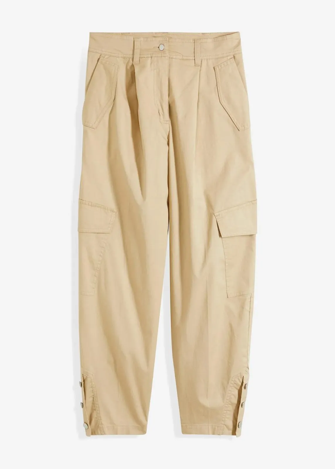 bonprix Bekleidung·Kleider|Hosen^Cargohose aus Baumwolle mit Stretch grünbeige