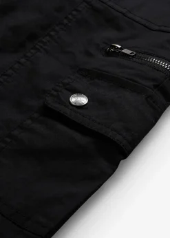 bonprix Bekleidung·Kleider|Hosen^Cargohose aus Baumwolle, Mid Waist schwarz