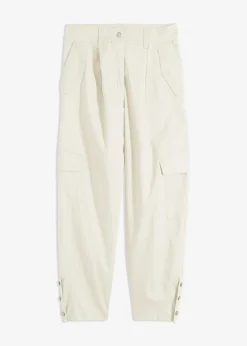 bonprix Hosen|Bekleidung·Kleider^Cargohose aus Baumwolle mit Stretch natur