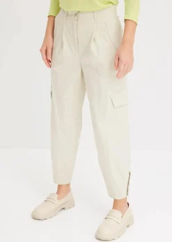 bonprix Hosen|Bekleidung·Kleider^Cargohose aus Baumwolle mit Stretch natur