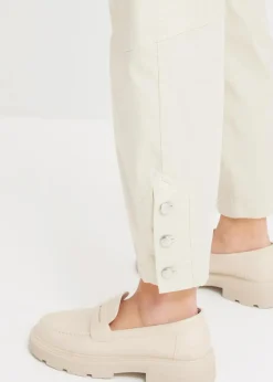 bonprix Hosen|Bekleidung·Kleider^Cargohose aus Baumwolle mit Stretch natur