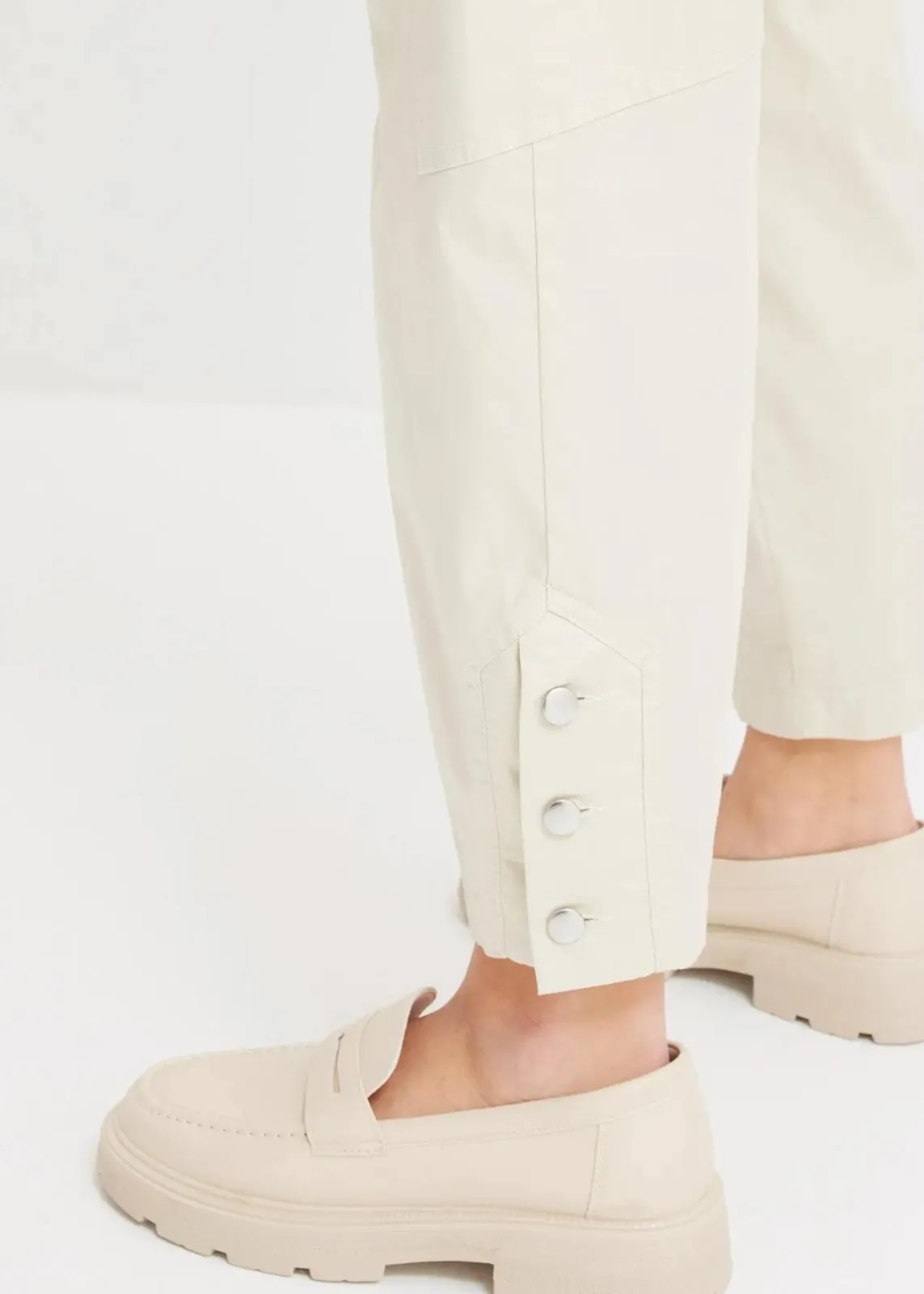bonprix Hosen|Bekleidung·Kleider^Cargohose aus Baumwolle mit Stretch natur