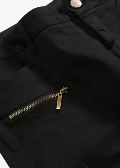 bonprix Hosen^Cargohose aus elastischem Baumwoll-Mix schwarz
