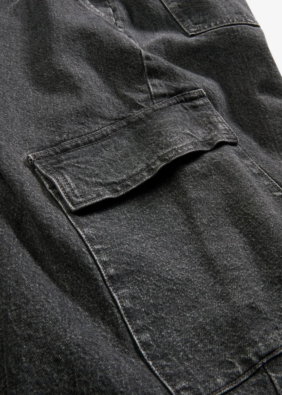 bonprix Jeans^Cargo-Jeans Mid Waist dunkelgrau denim