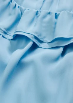 bonprix Nachhaltigere Materialien|Blusen & Tuniken^Carmenbluse aus recyceltem Polyester hellblau
