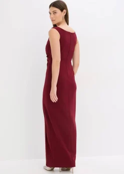 bonprix Bekleidung·Pullover & Strickjacken|Festliche Mode^Carmen-Kleid aus strukturiertem Crepe rubinrot