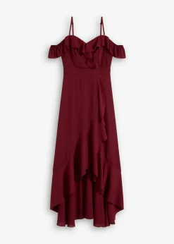 bonprix Festliche Mode|Kleider^Carmen-Kleid mit Volants rubinrot