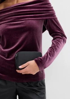 bonprix Shirts & Tops^Carmenshirt aus softem Samt weinrot