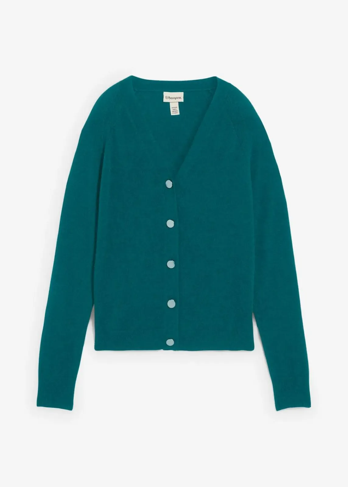 bonprix Bekleidung·Umstandsmode|Pullover & Strickjacken^Cashmerestrickjacke mit Good Cashmere Standard®-Anteil pfeffergrün