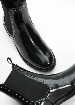bonprix Gefütterte Winterschuhe|Stiefeletten^Chelsea Boot schwarz