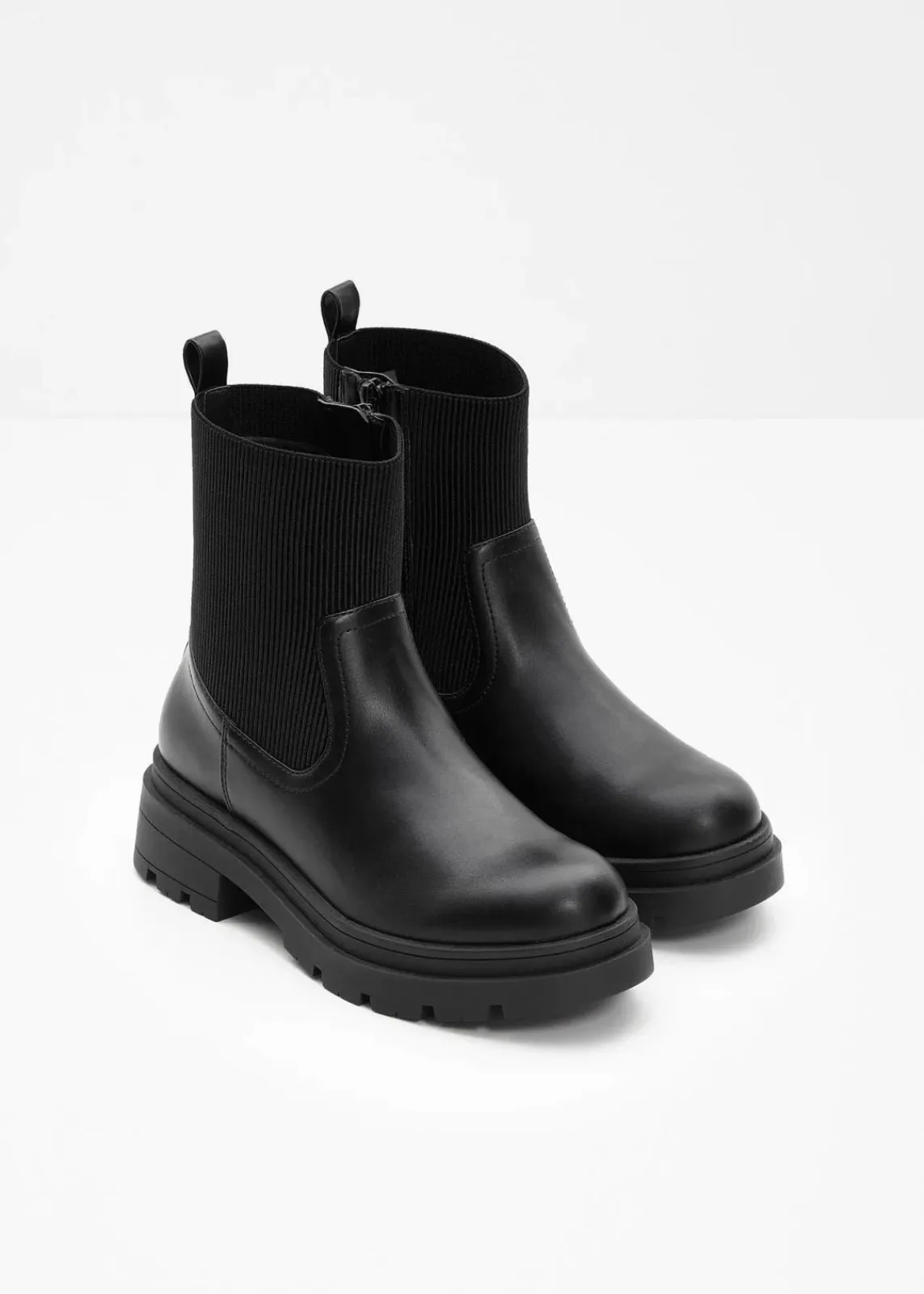 bonprix Gefütterte Winterschuhe|Stiefeletten^Chelsea Boot schwarz