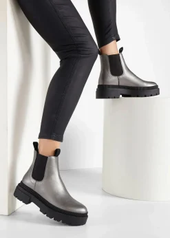 bonprix Stiefeletten|Boots^Chelsea Boot silber
