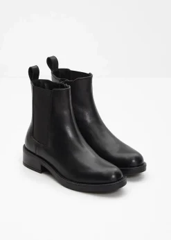 bonprix Stiefeletten|Boots^Chelsea-Boots aus Leder schwarz