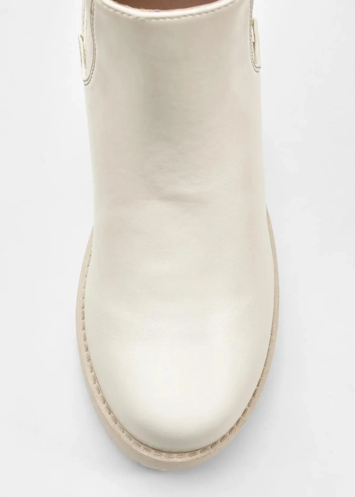 bonprix Schuhe & Accessoires In Spezialgrößen·Schuhe In Übergröße|Schuhe & Accessoires In Spezialgrößen·Elastischer Schaft^Chelsea-Boots mit Blockabsatz beige