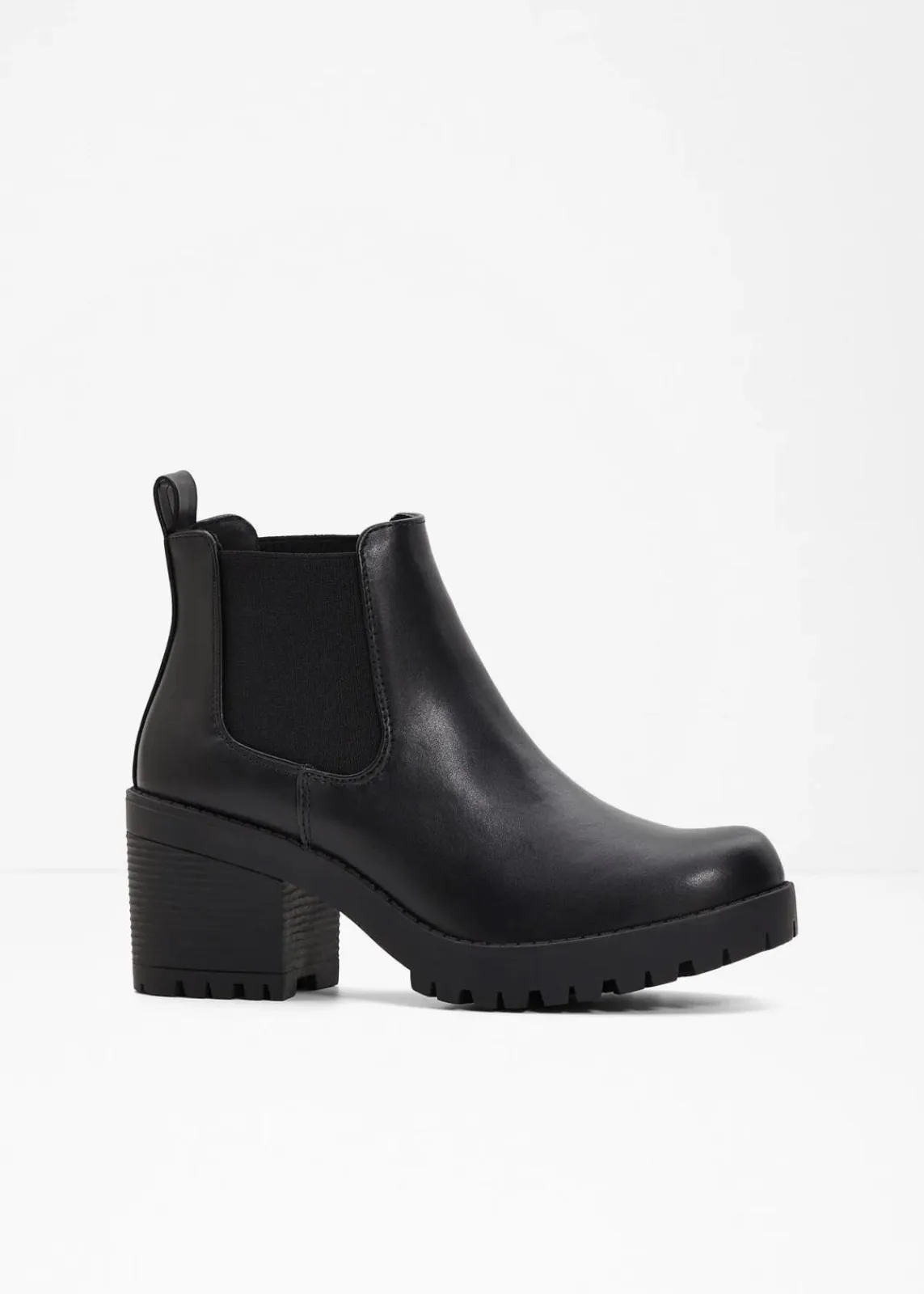 bonprix Stiefeletten|Boots^Chelsea-Boots mit Blockabsatz schwarz