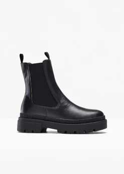 bonprix Stiefeletten|Boots^Chelsea-Boots mit Profilsohle schwarz