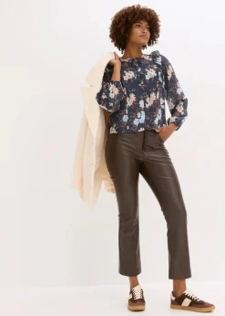 bonprix Bekleidung·Jacken & Mäntel|Blusen & Tuniken^Chiffonbluse nachtblau/eisblau floral