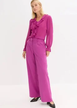 bonprix Bekleidung·Jacken & Mäntel|Nachhaltigere Materialien^Chiffonbluse dunkelfuchsia