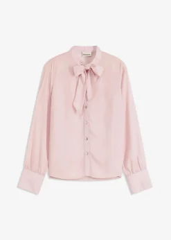 bonprix Bekleidung·Jacken & Mäntel|Blusen & Tuniken^Chiffonbluse mit abnehmbarer Schluppe mattrosa