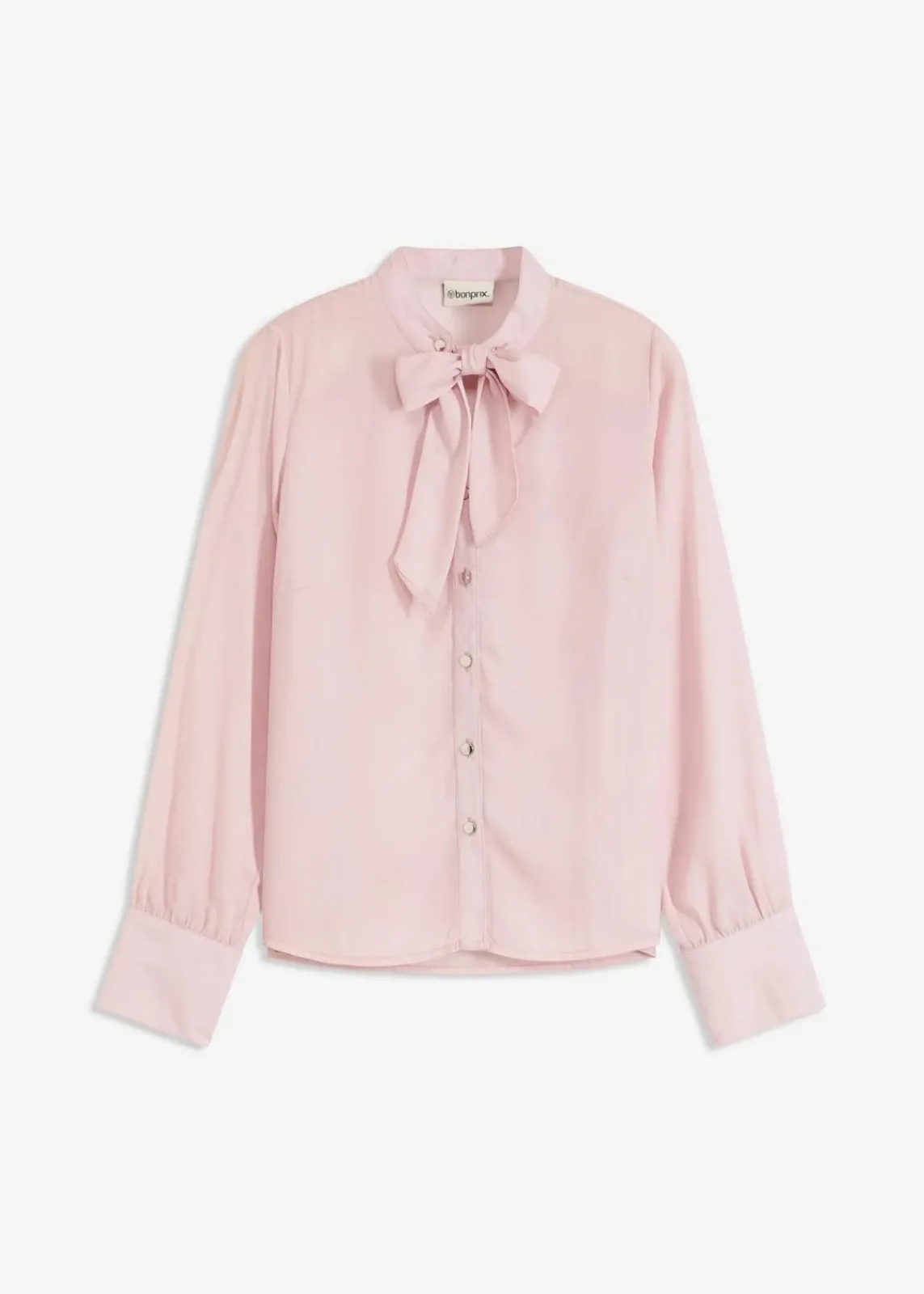 bonprix Bekleidung·Jacken & Mäntel|Blusen & Tuniken^Chiffonbluse mit abnehmbarer Schluppe mattrosa