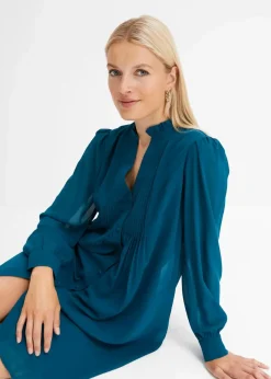 bonprix Nachhaltigere Materialien|Kleider^Chiffonkleid petrol