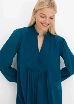 bonprix Nachhaltigere Materialien|Kleider^Chiffonkleid petrol