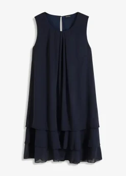 bonprix Nachhaltigere Materialien|Kleider^Chiffon-Kleid dunkelblau