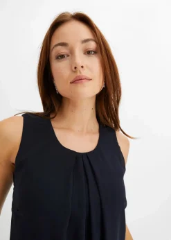 bonprix Nachhaltigere Materialien|Kleider^Chiffon-Kleid dunkelblau