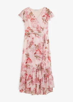 bonprix Nachhaltigere Materialien|Kleider^Chiffonkleid rosa geblümt