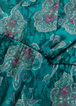 bonprix Kleider|Bekleidung·Pullover & Strickjacken^Chiffonkleid mit Paisley-Druck dunkelsmaragd/dunkelfuchsia paisley