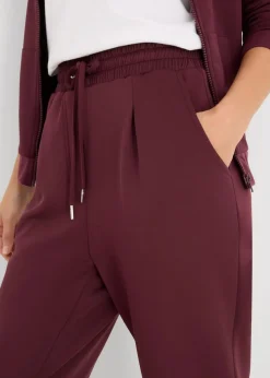 bonprix Nachhaltigere Materialien|Hosen^Chinohose aus Scuba weinrot