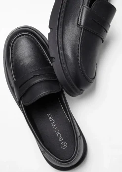 bonprix Slipper & Halbschuhe|Loafer^Chunky Loafer mit leichter Sohle schwarz