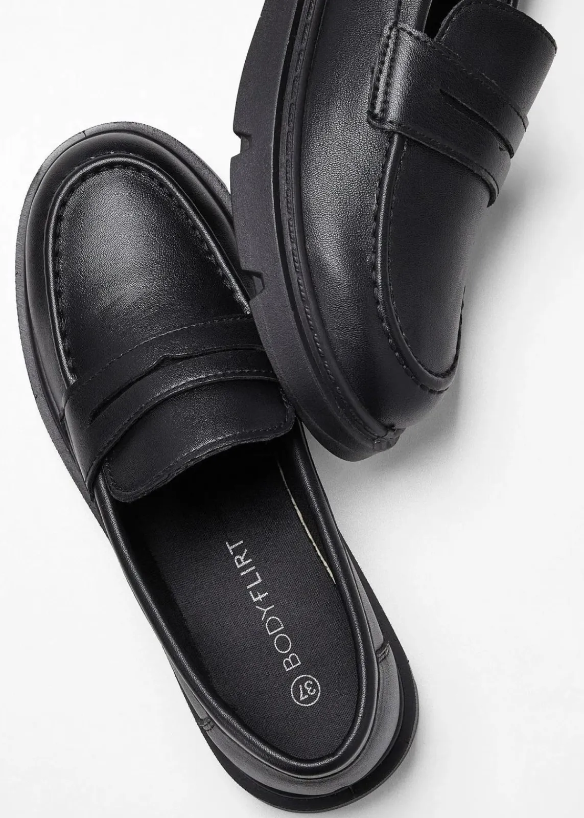bonprix Slipper & Halbschuhe|Loafer^Chunky Loafer mit leichter Sohle schwarz