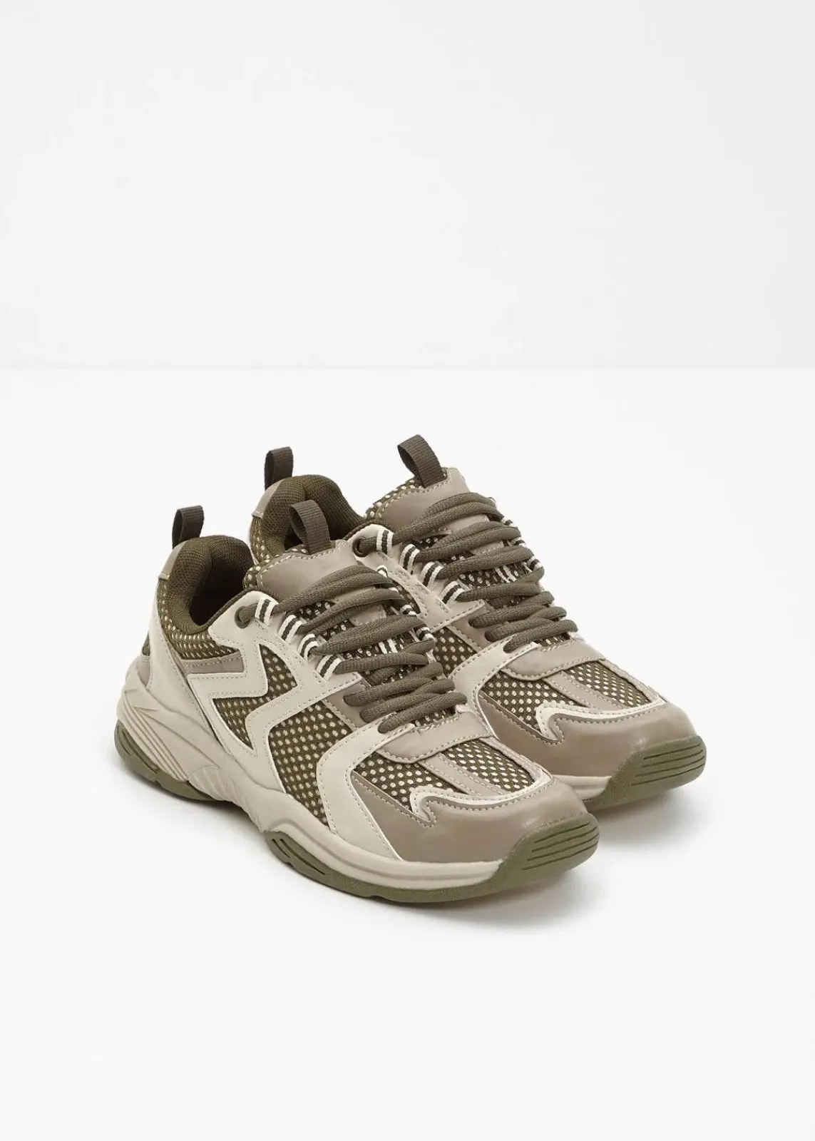 bonprix Sneaker^Chunky Sneaker kieselbeige/erdoliv/mattschilf