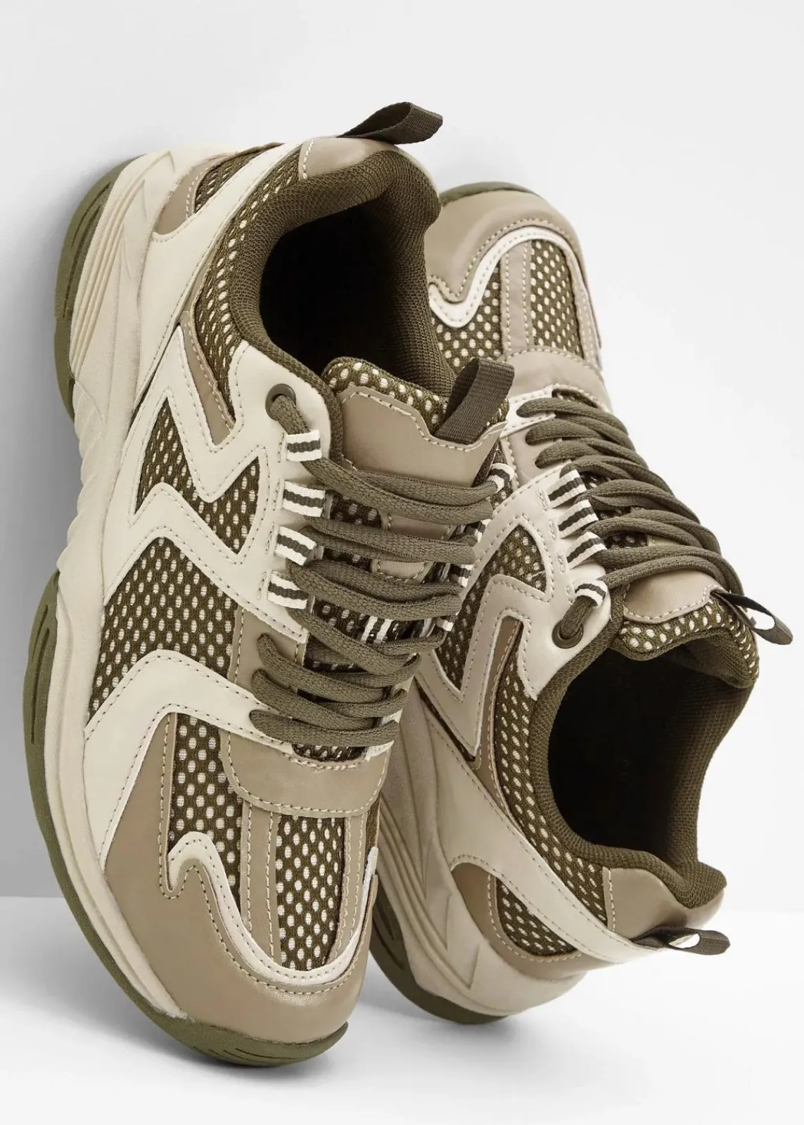 bonprix Sneaker^Chunky Sneaker kieselbeige/erdoliv/mattschilf