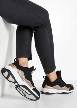 bonprix Sneaker^Chunky Sneaker schwarz/camel