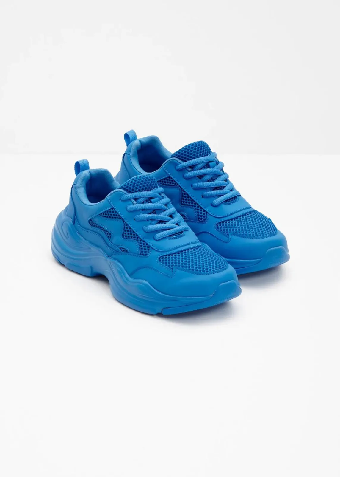 bonprix Sneaker^Chunky Sneaker mit Mesh-Einsatz brilliantblau